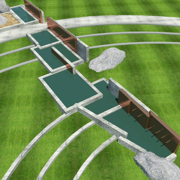 Water Feature 3D model_4