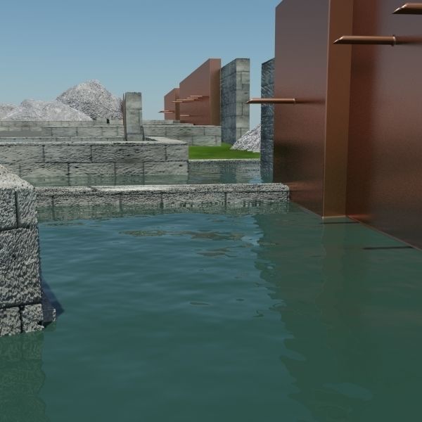 Water Feature 3D model_2
