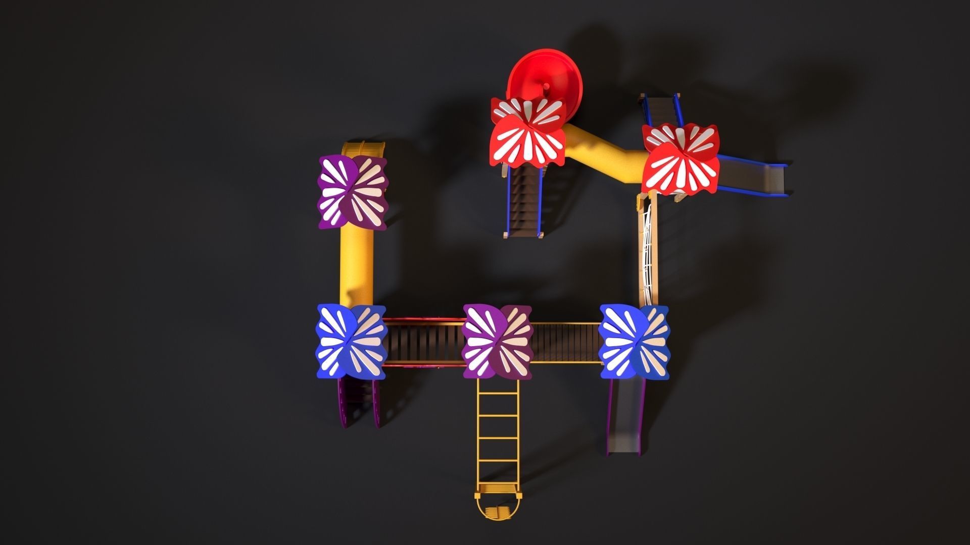 Childrens play complex 3D model_8