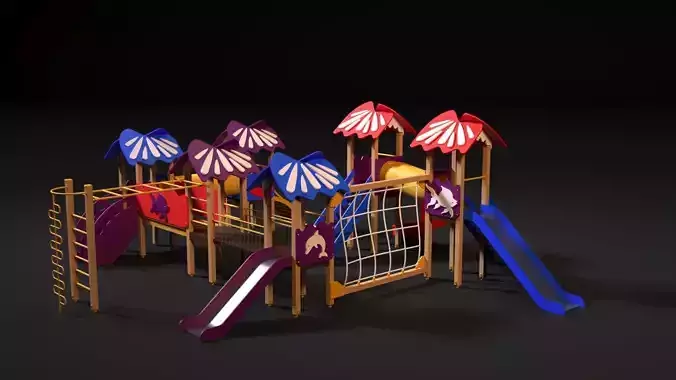 Childrens play complex 3D model