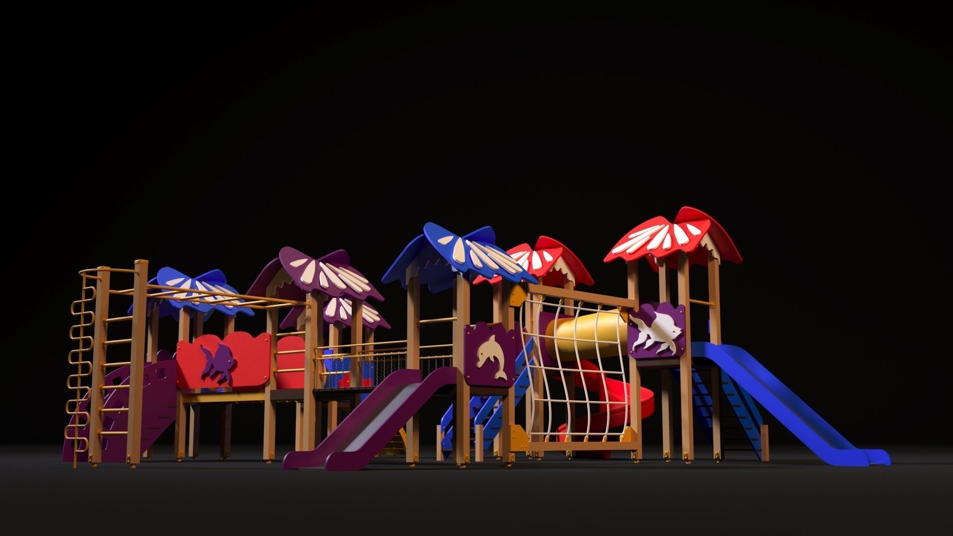 Childrens play complex 3D model_9