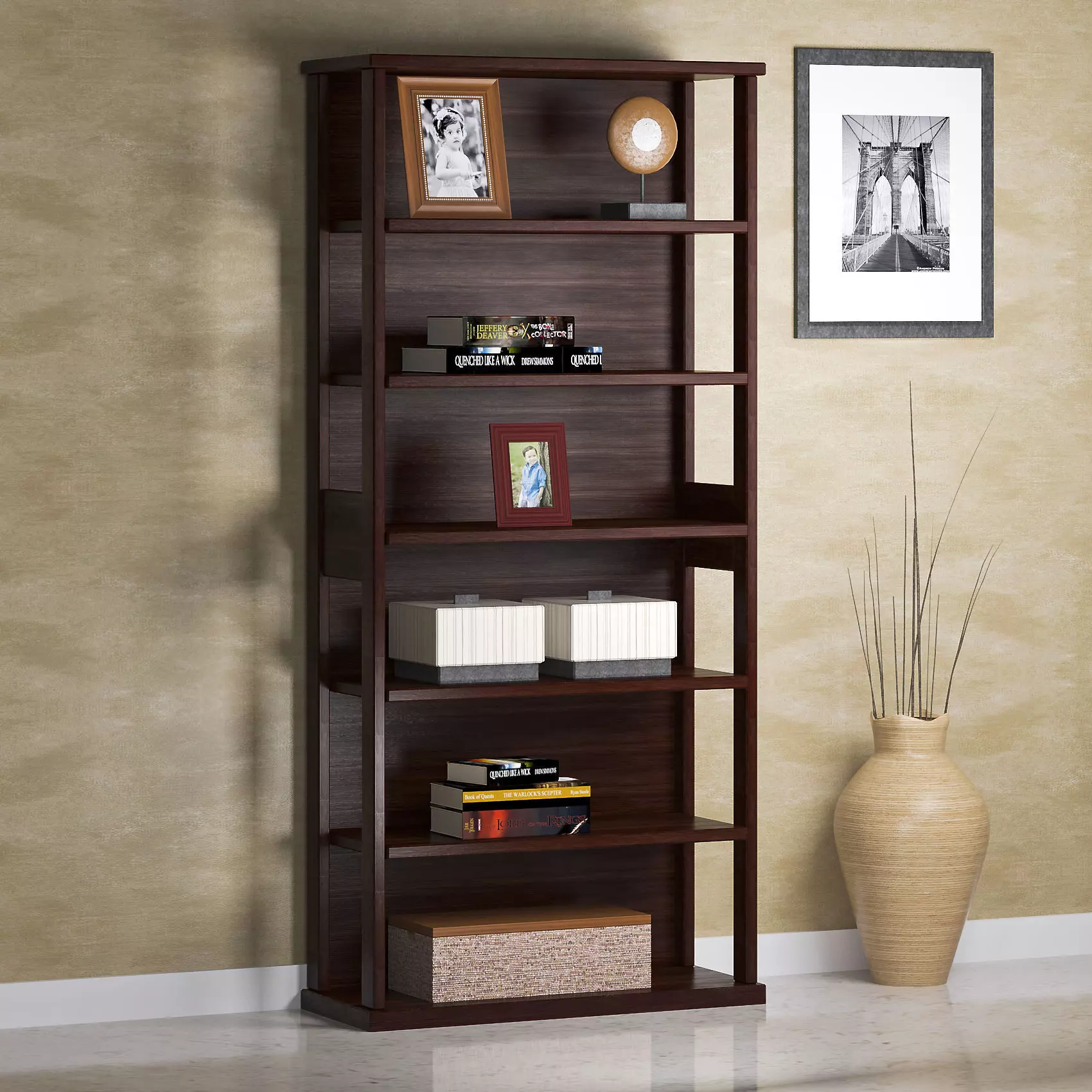 Wooden shelve Free 3D model