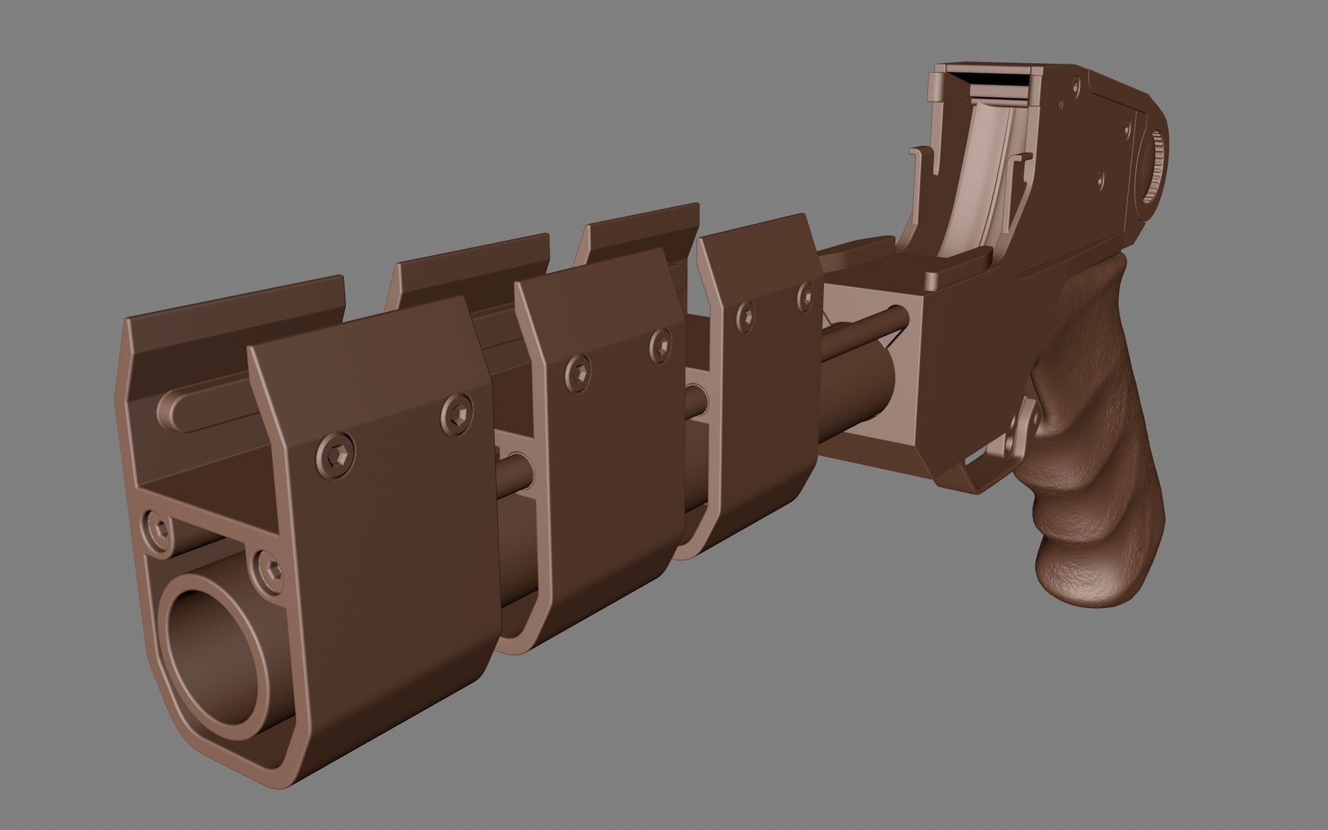 Future Pistol 16mm Sci-Fi 3D Print 3D print model_7