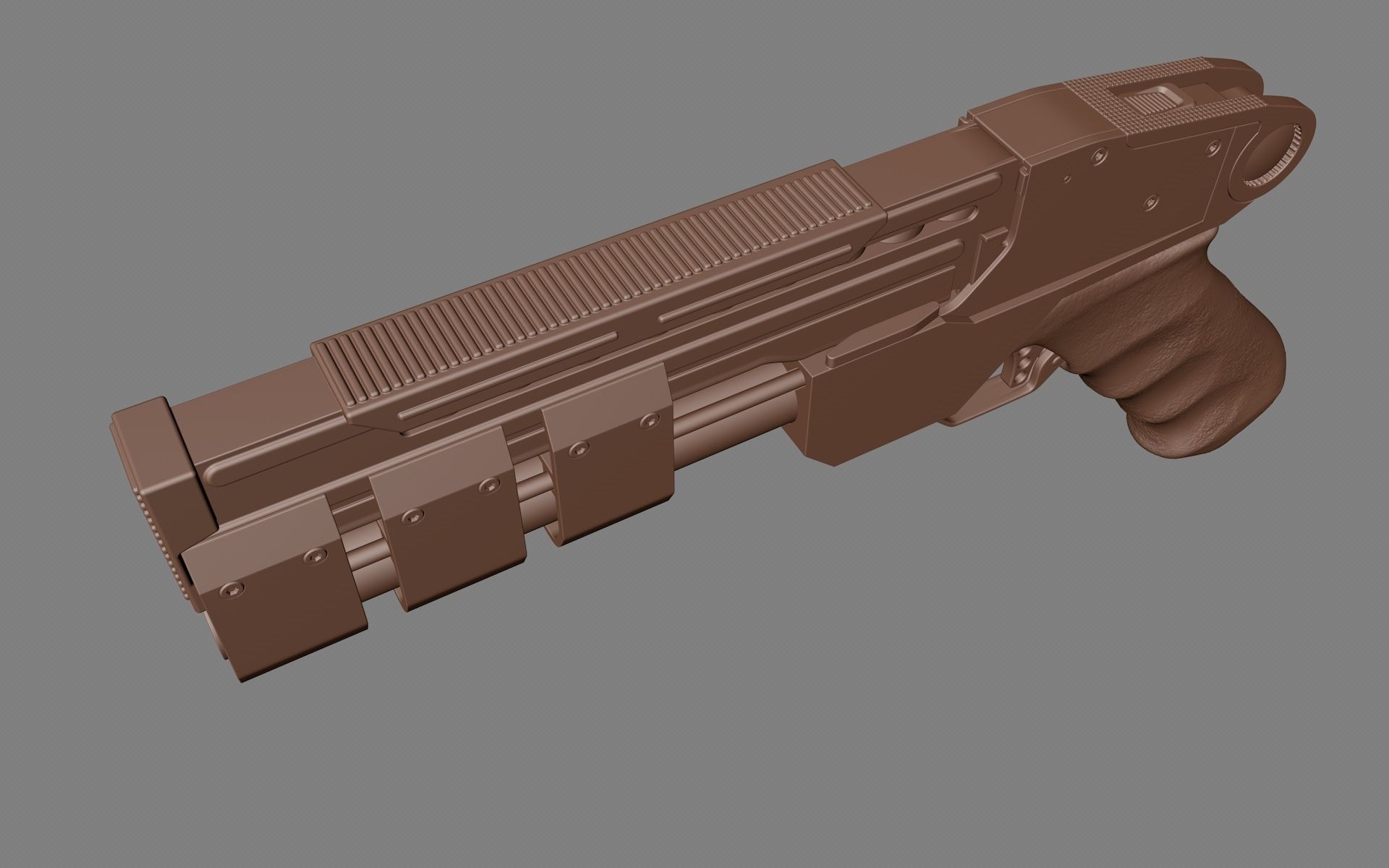 Future Pistol 16mm Sci-Fi 3D Print 3D print model_2