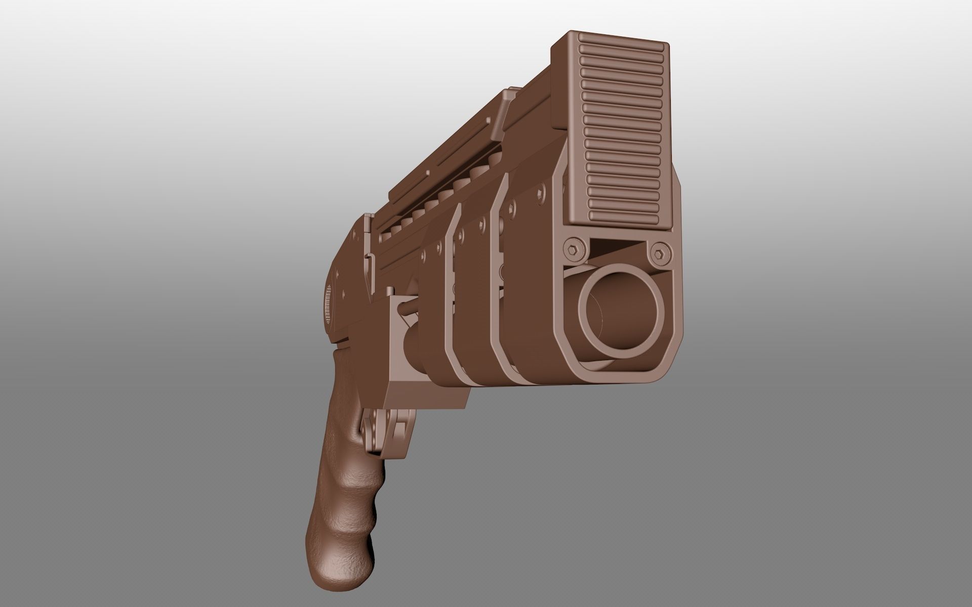 Future Pistol 16mm Sci-Fi 3D Print 3D print model_4