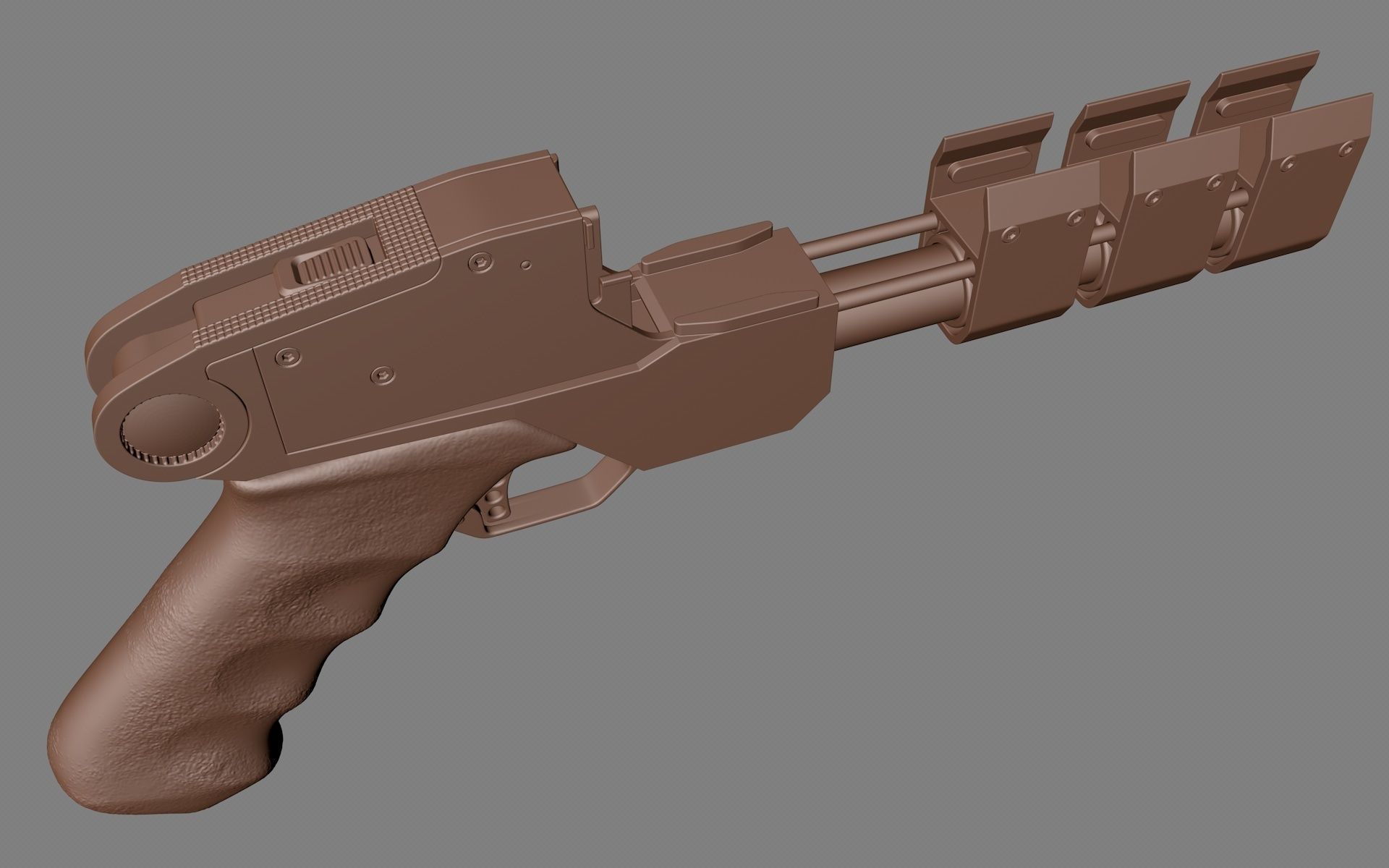 Future Pistol 16mm Sci-Fi 3D Print 3D print model_6