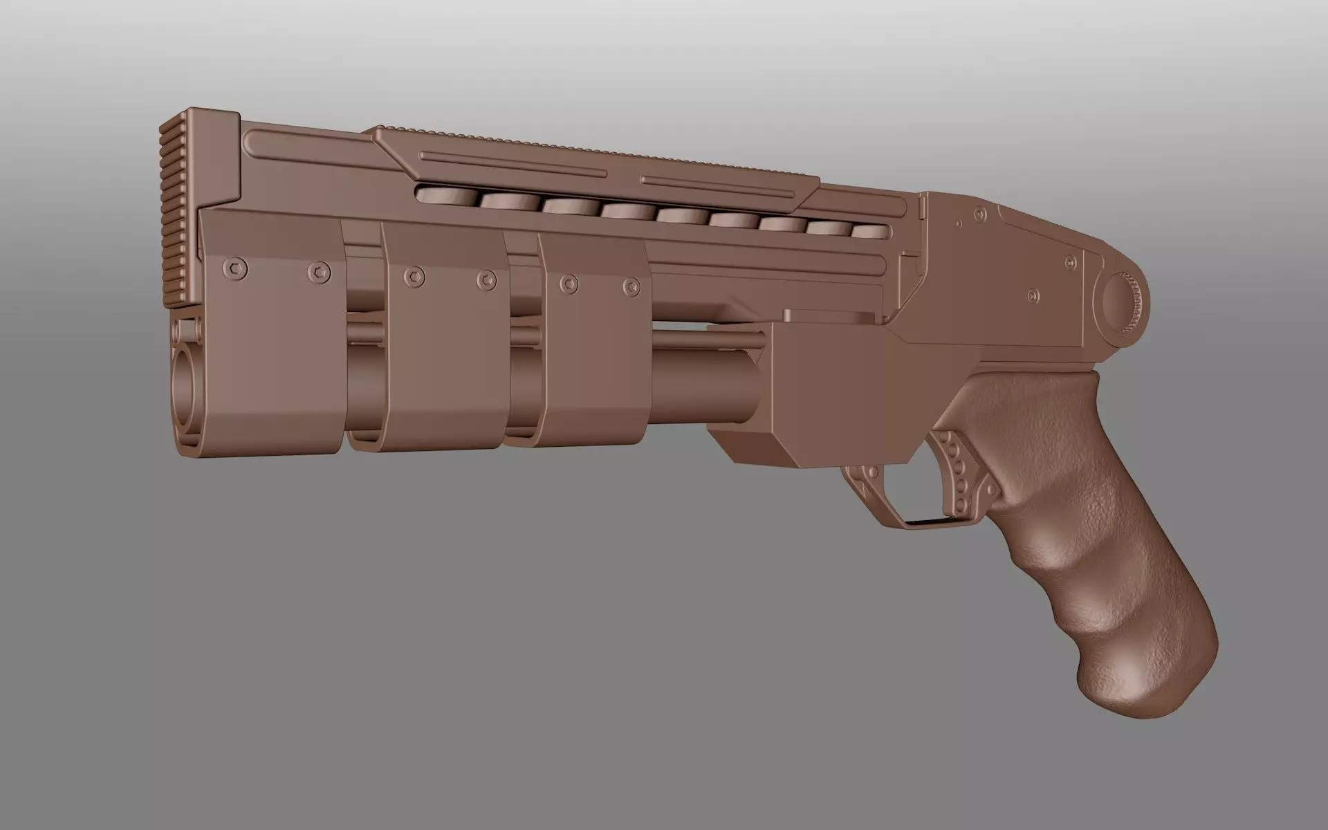Future Pistol 16mm Sci-Fi 3D Print 3D print model_0