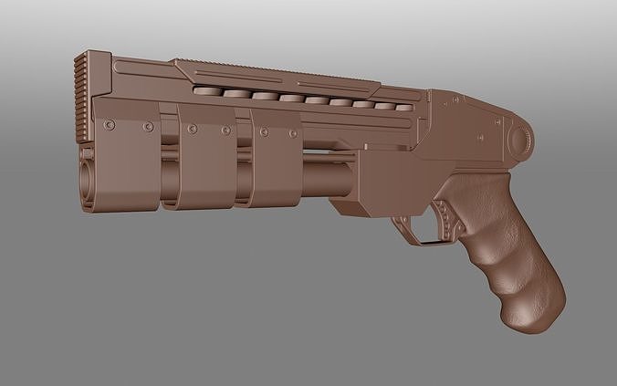 Future Pistol 16mm Sci-Fi 3D Print 3D print model
