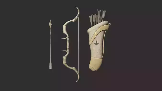Archer Bow 02 Dragon Tooth - Quiver Fantasy Weaponry