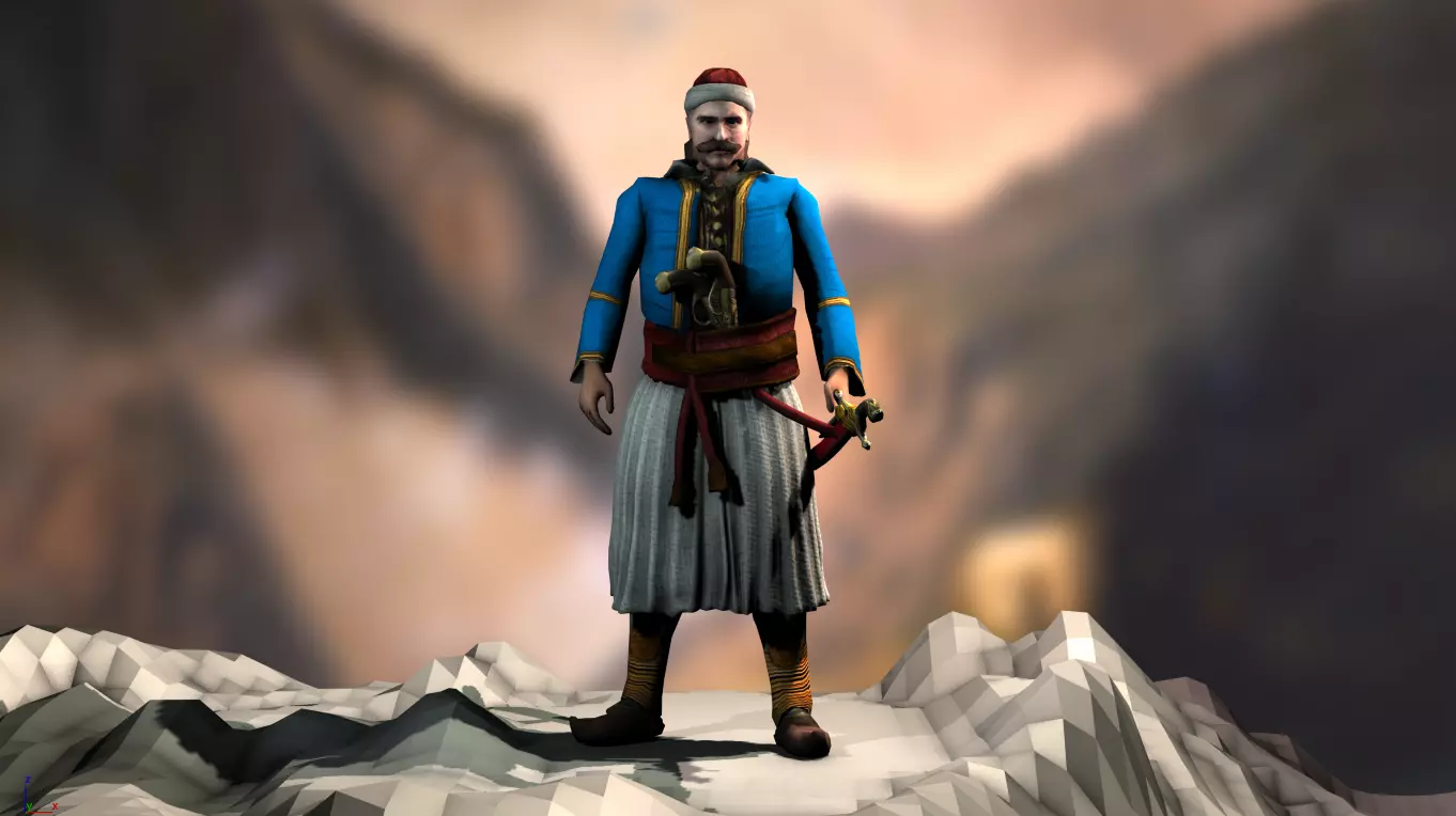 Odysseas Androutsos Low-poly 3D model_0