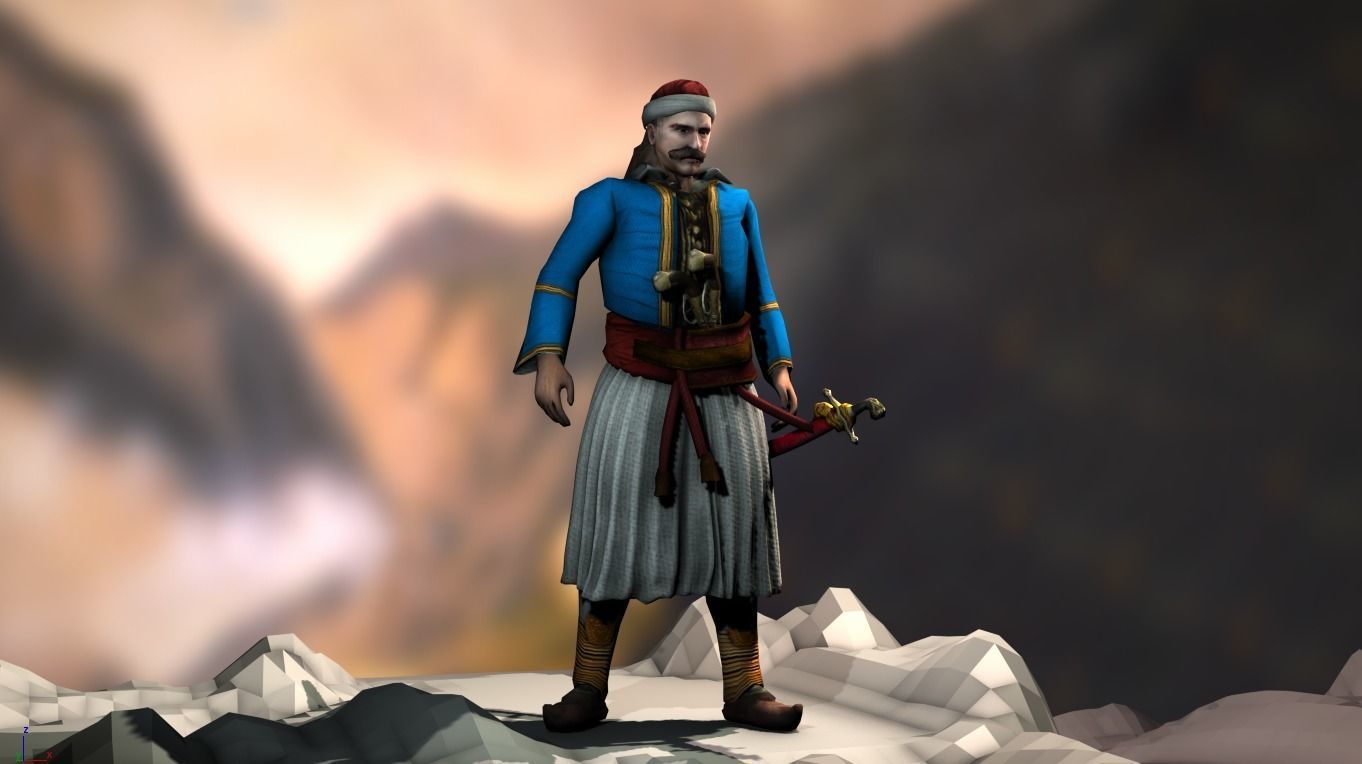 Odysseas Androutsos Low-poly 3D model_4