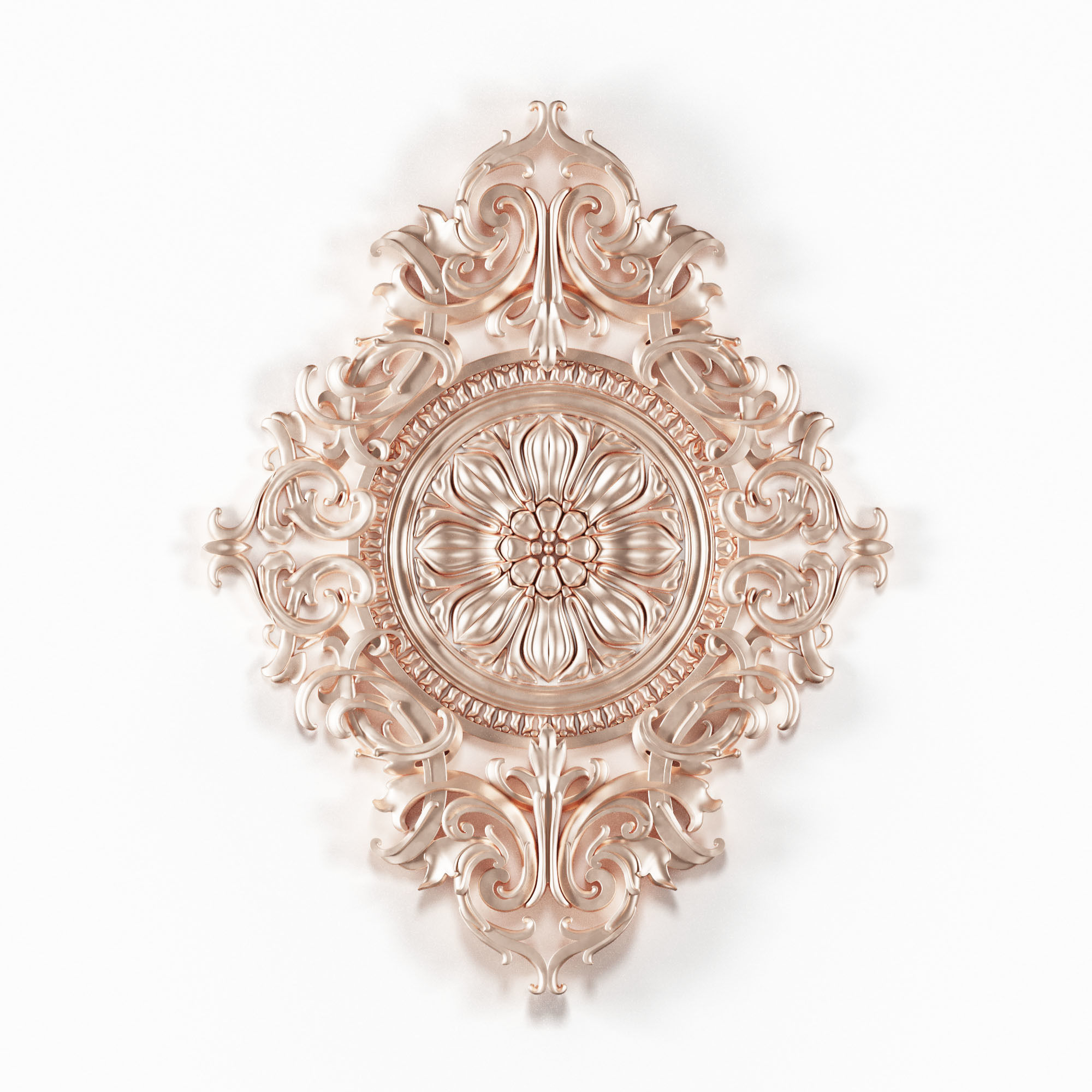 Wall Decor Trim Ornament 01 3D model_3