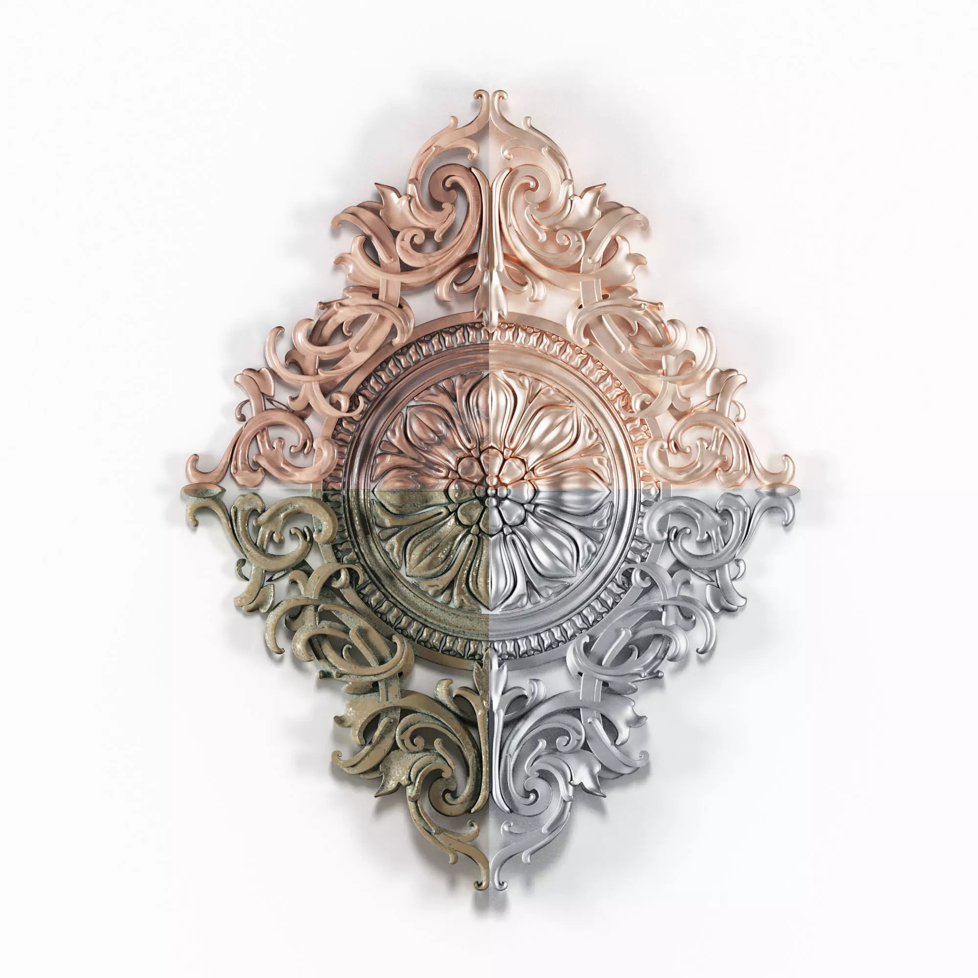 Wall Decor Trim Ornament 01 3D model_0