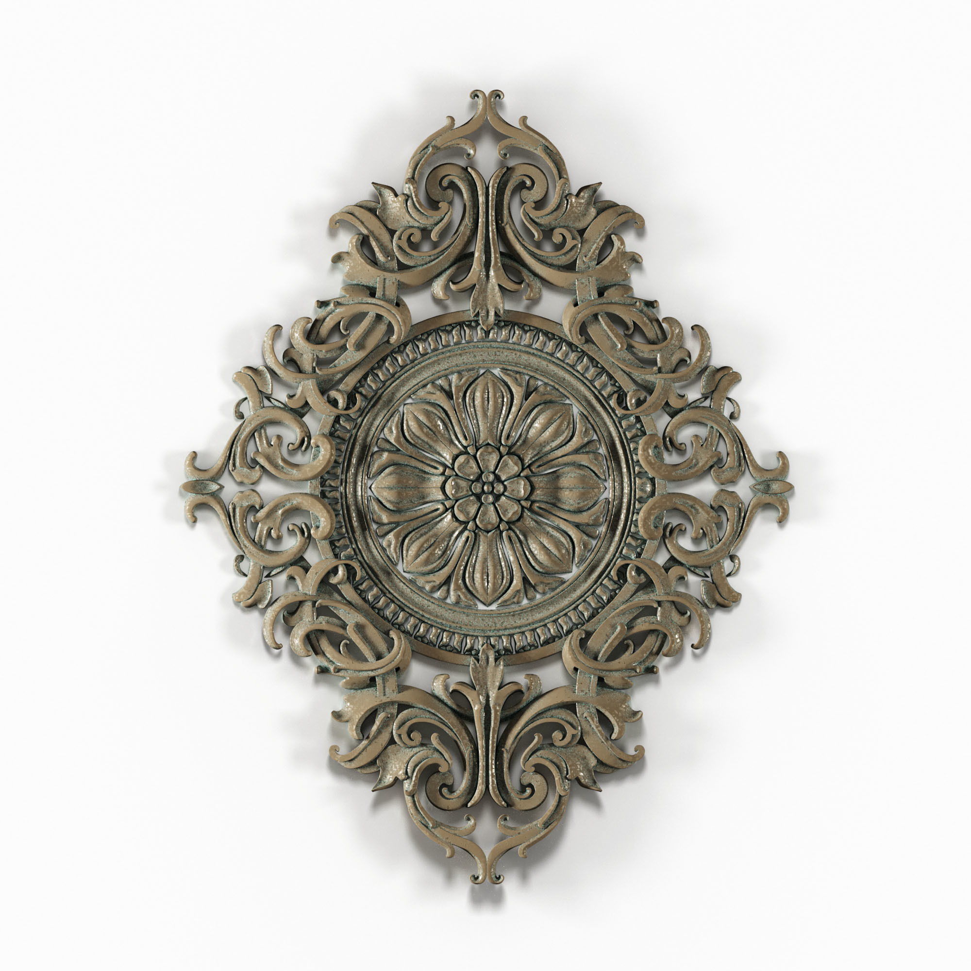 Wall Decor Trim Ornament 01 3D model_2