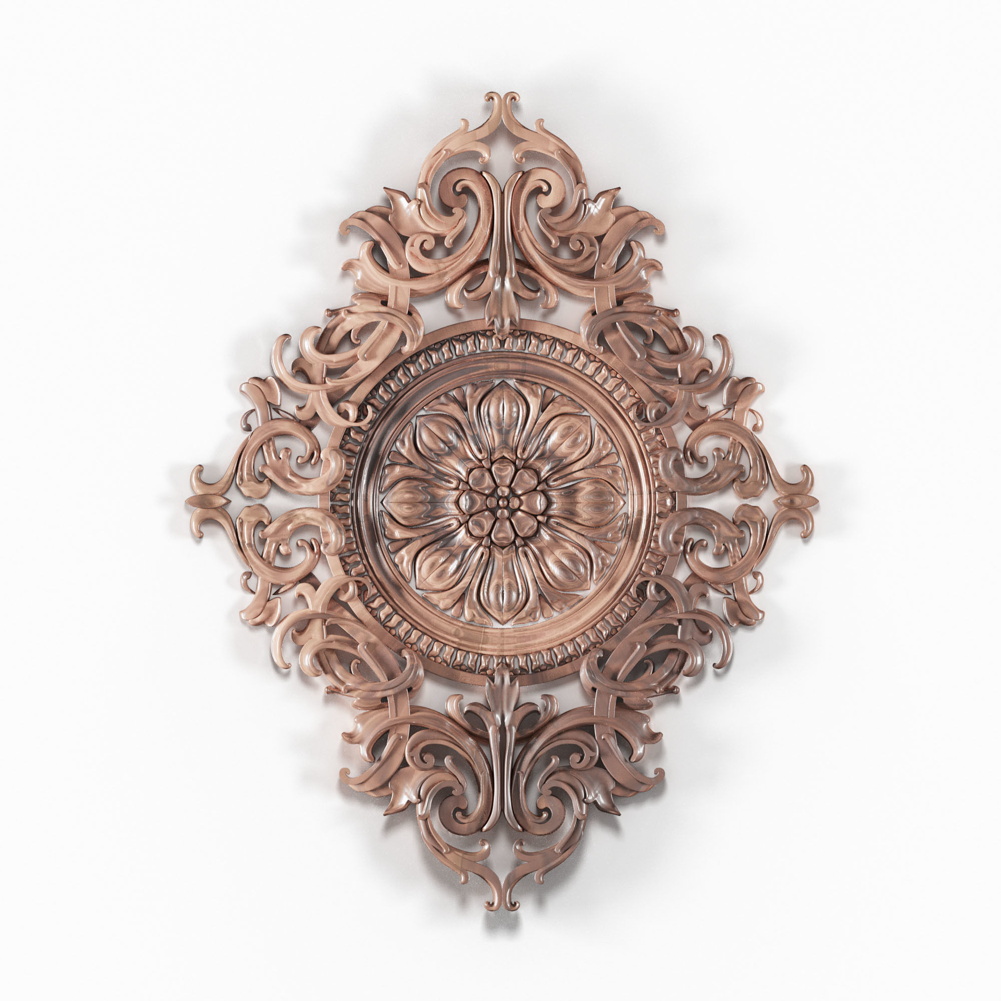 Wall Decor Trim Ornament 01 3D model_1