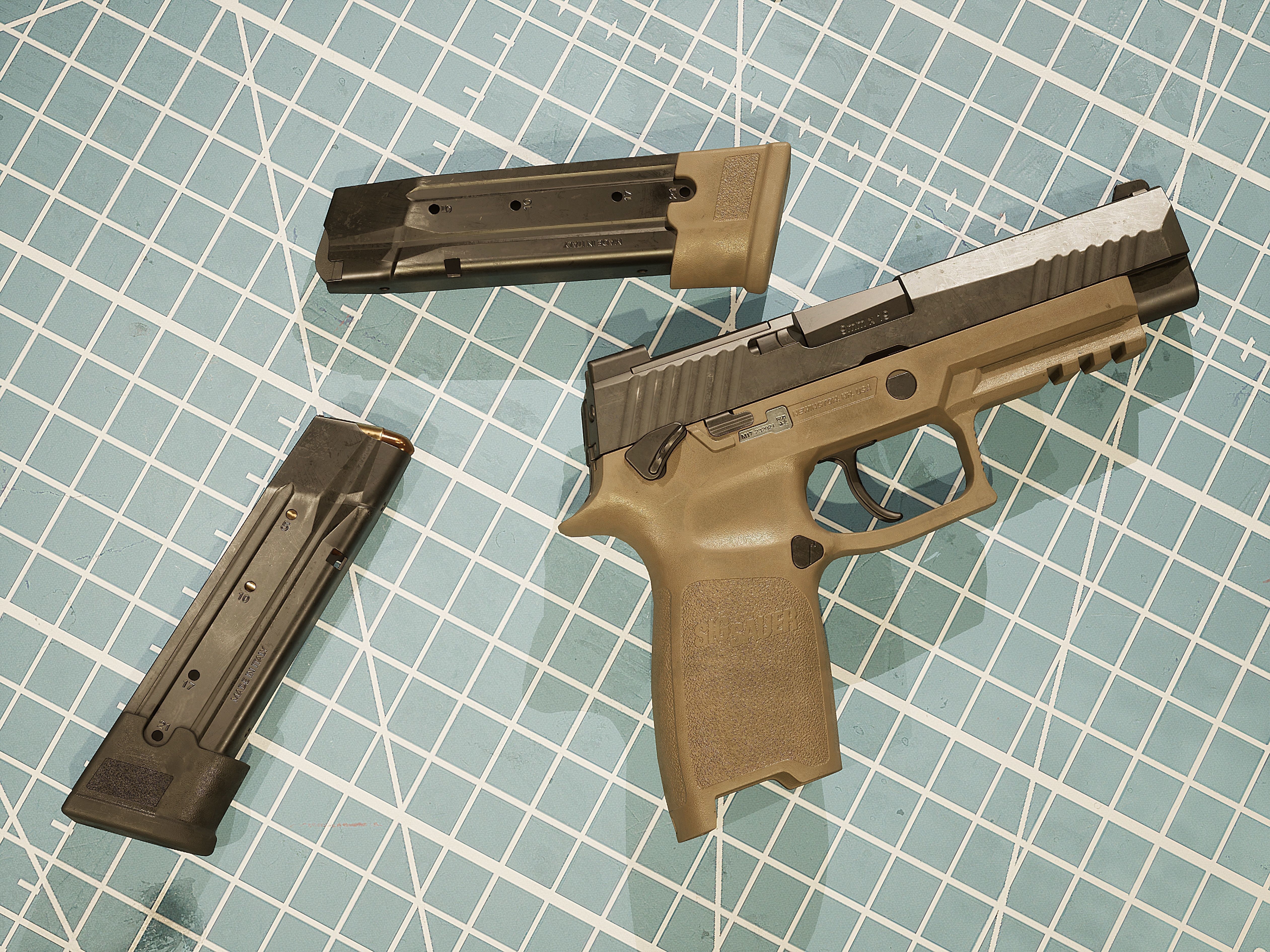 SIG P320 M17 Low-poly 3D model_1