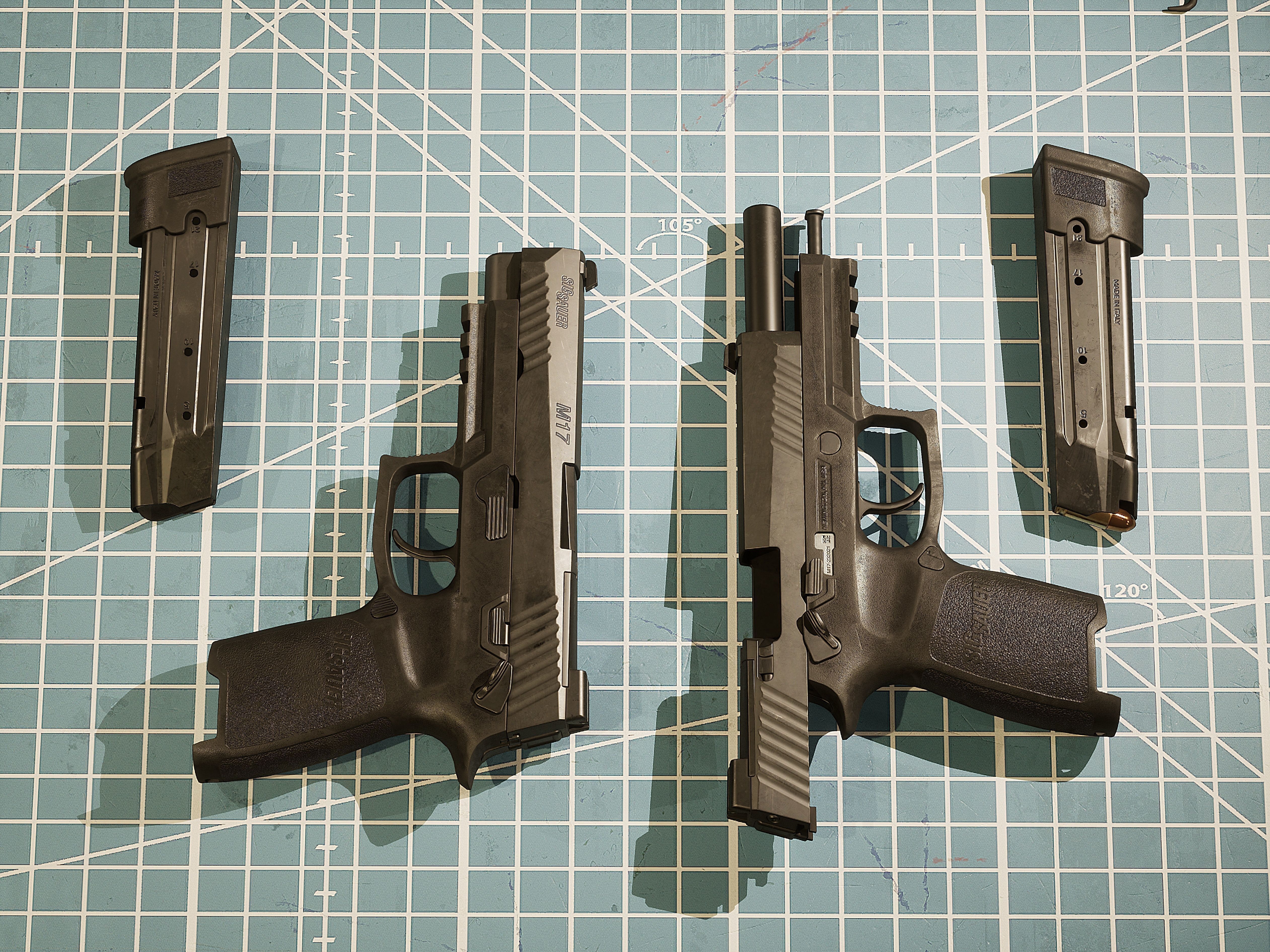 SIG P320 M17 Low-poly 3D model_2