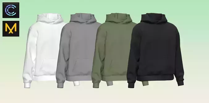 Hoodie for men 3D model