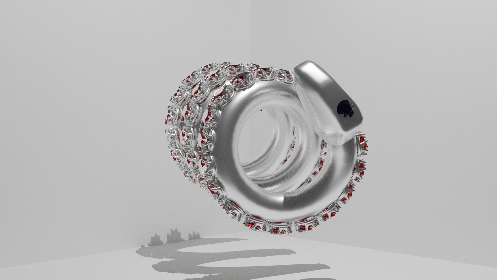 Gold snake 3D model_4