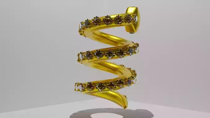 Gold snake 3D model