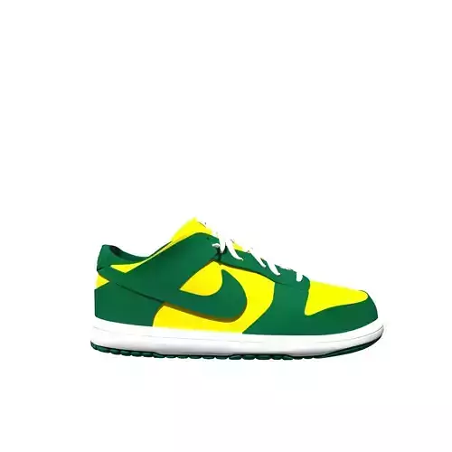 nike dunk low green and yellow