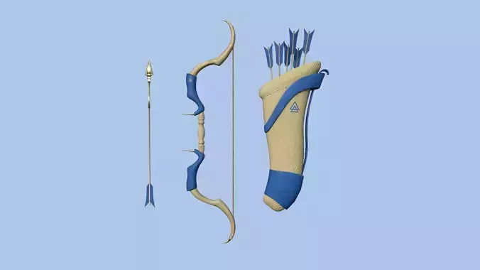 Archer Bow 03 Blue Beige - Quiver Fantasy Weaponry
