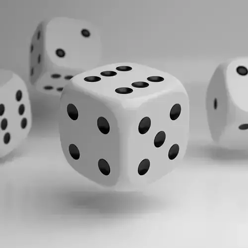 White 6 sided Dice