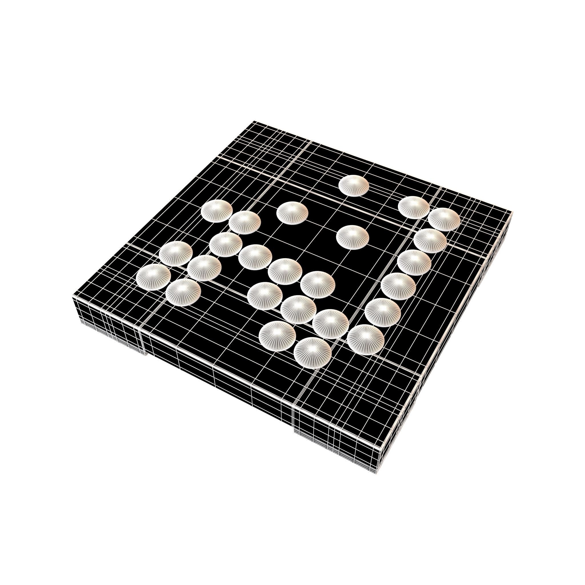 Go Game Board 9x9 v1 001 Low-poly 3D model_5