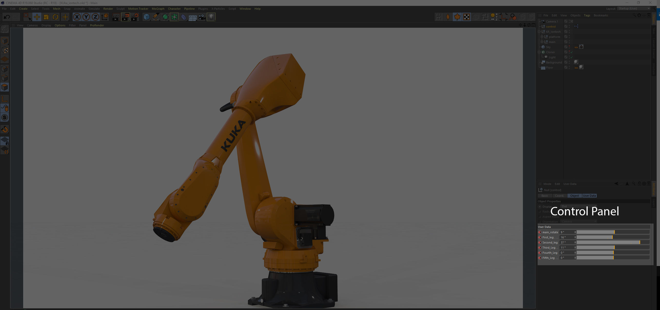 Robotic Arm Kuka Iontec Rigged  3D model_29