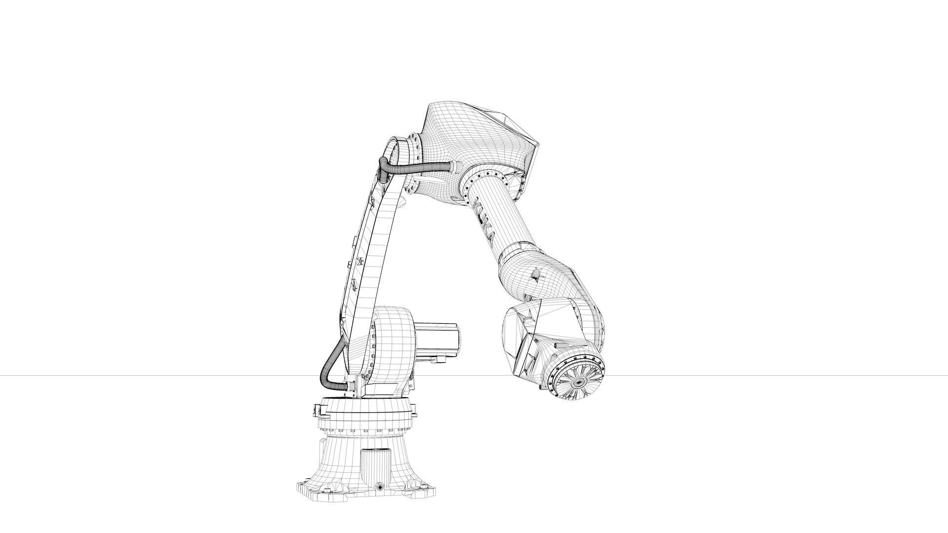 Robotic Arm Kuka Iontec Rigged  3D model_31