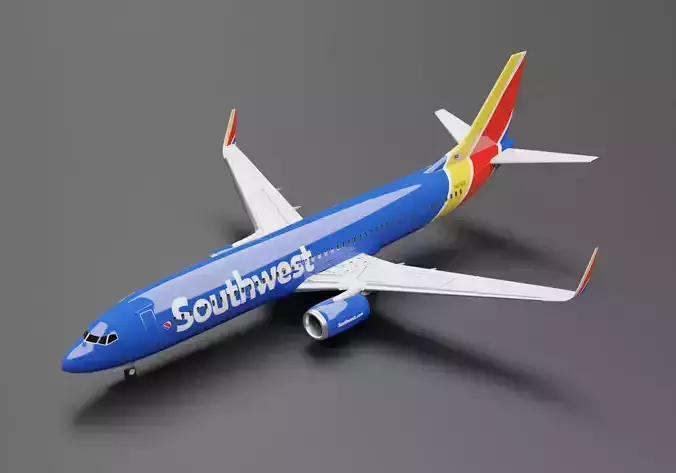 Boeing 737-800 Southwest Livery 3D model