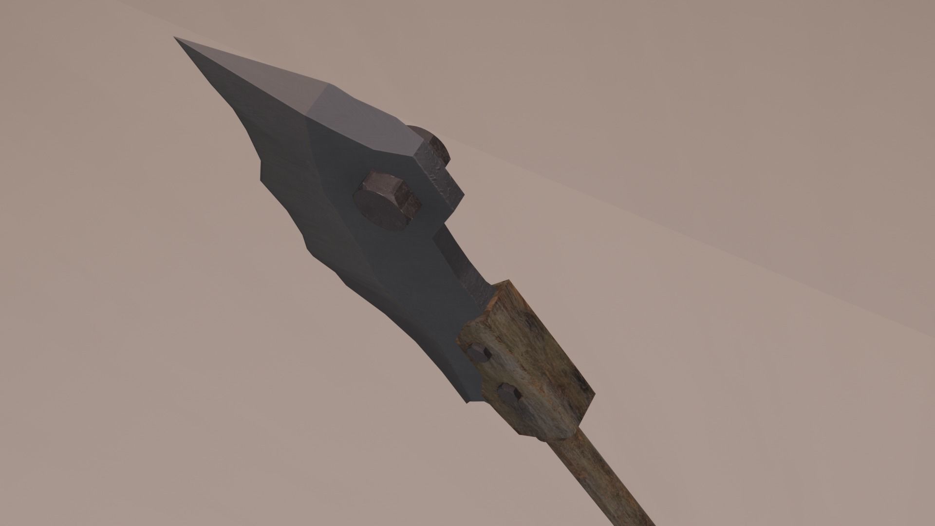 Survivalists axe PBR Low-Poly Game READY Low-poly 3D model_2