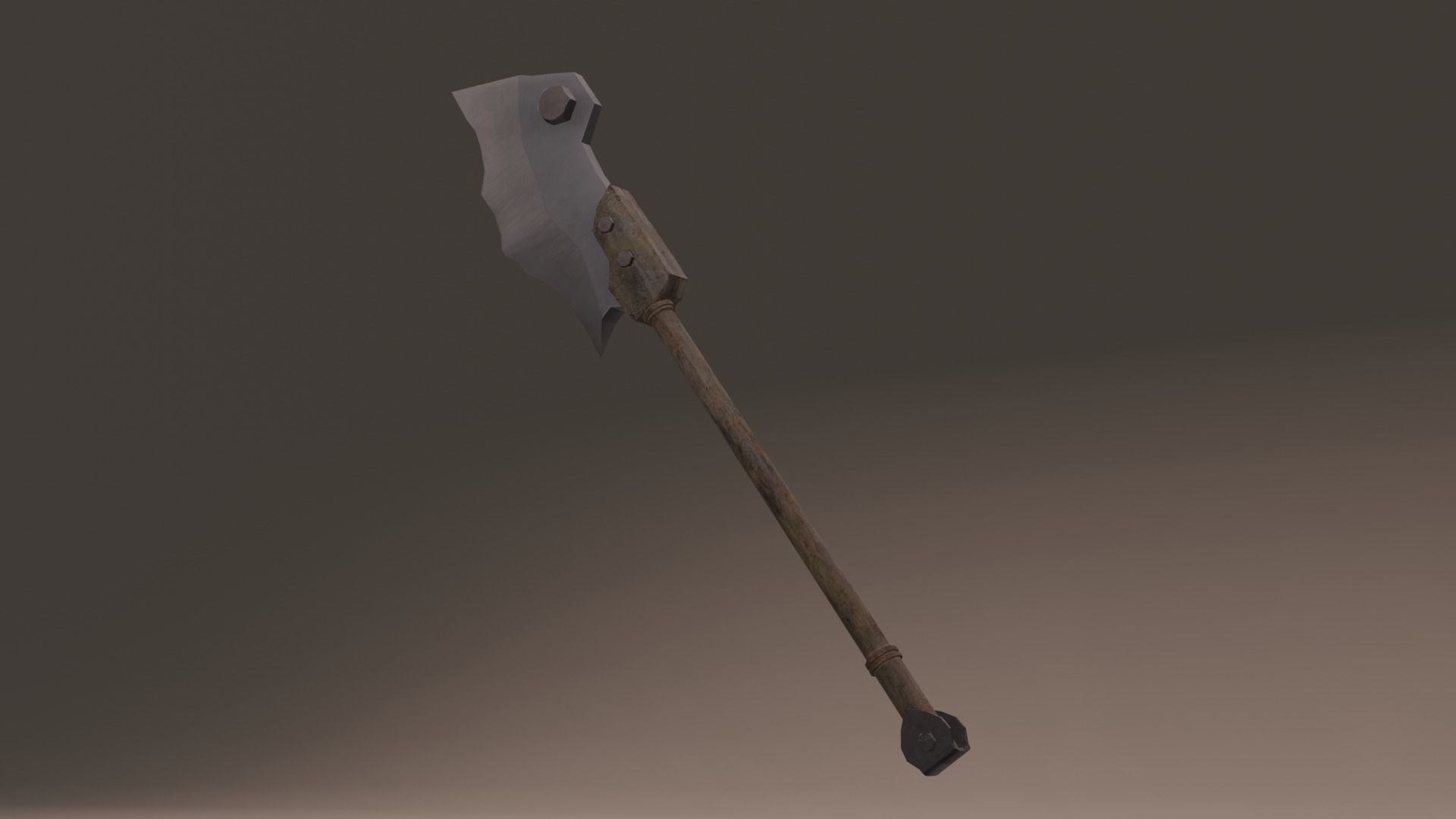 Survivalists axe PBR Low-Poly Game READY Low-poly 3D model_3