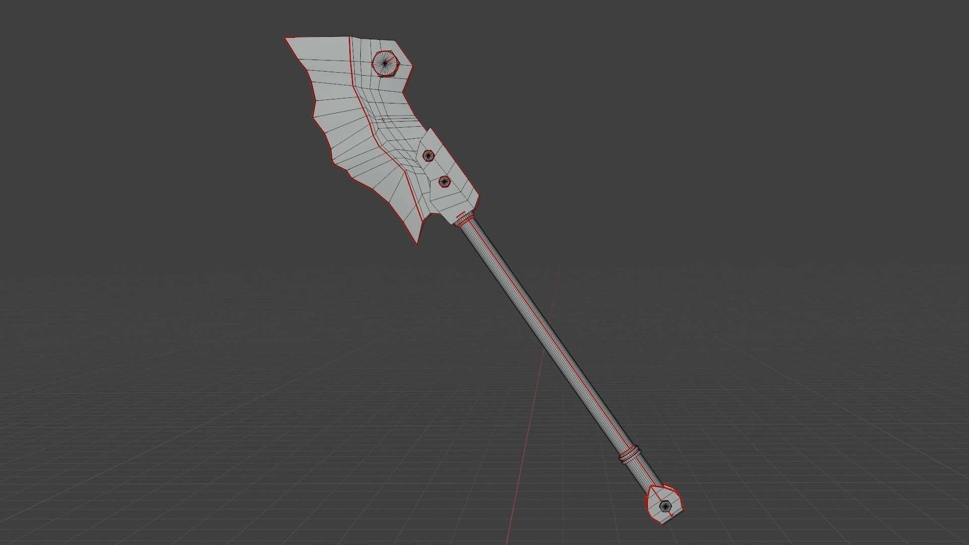 Survivalists axe PBR Low-Poly Game READY Low-poly 3D model_5