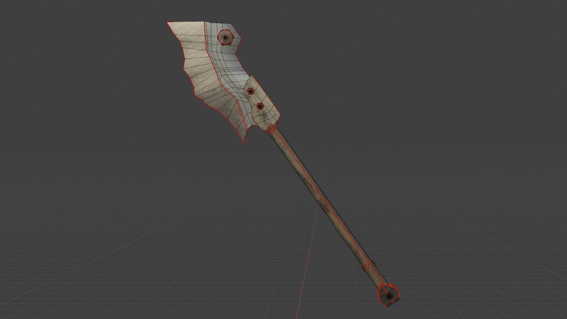 Survivalists axe PBR Low-Poly Game READY Low-poly 3D model_6