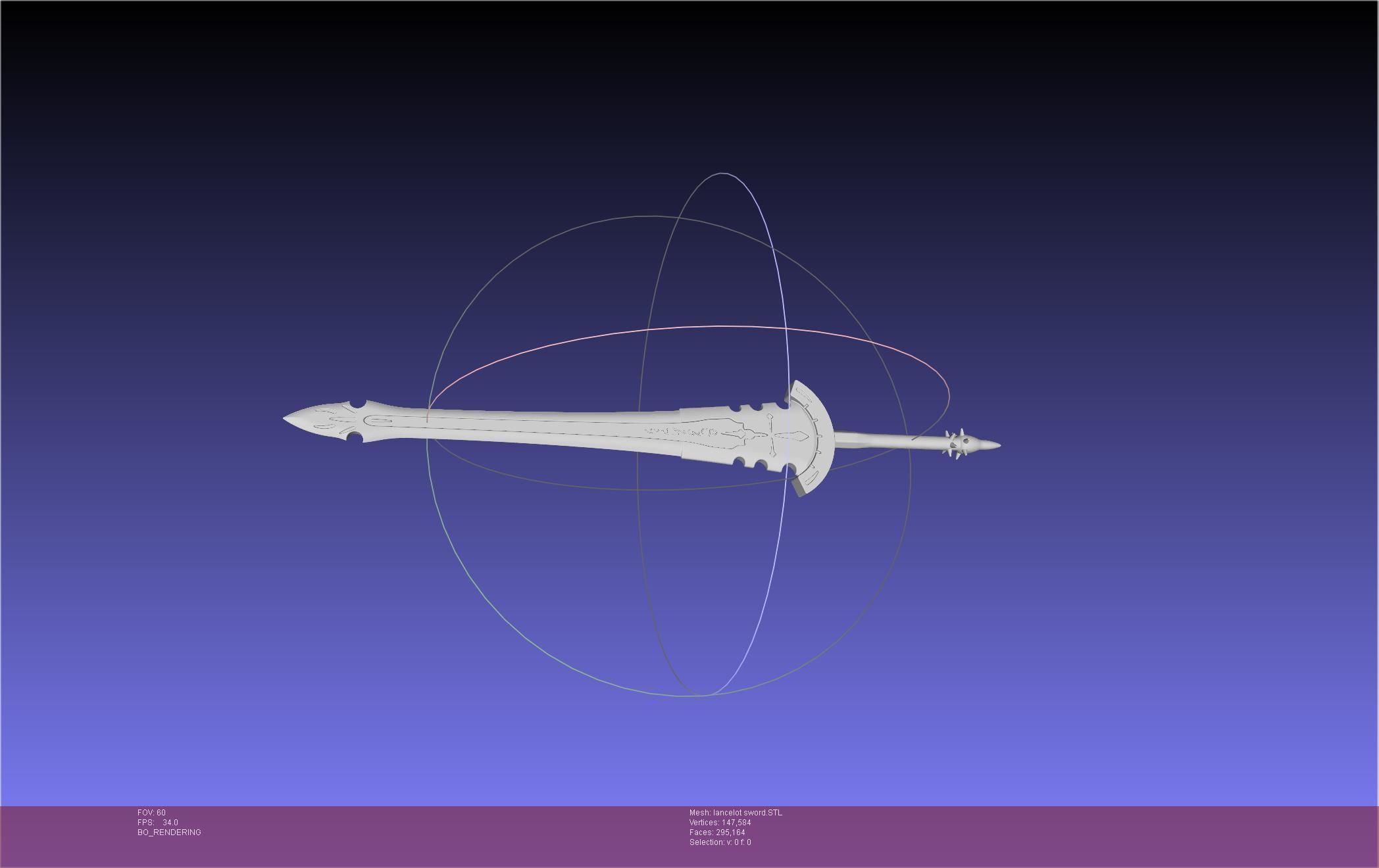 Fate Lancelot Berserker Sword Printable Assembly 3D print model_38