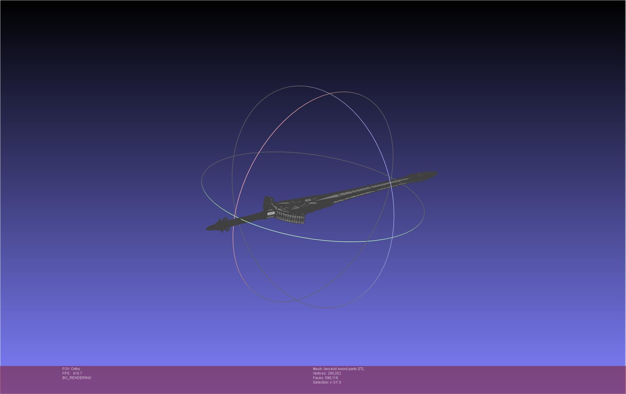 Fate Lancelot Berserker Sword Printable Assembly 3D print model_33