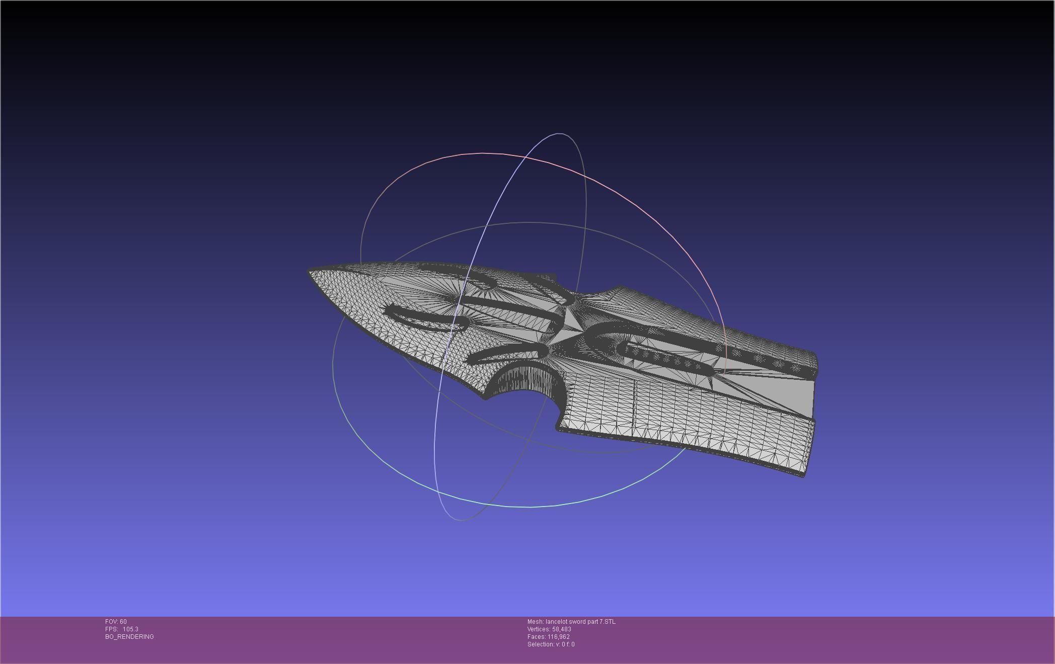 Fate Lancelot Berserker Sword Printable Assembly 3D print model_100
