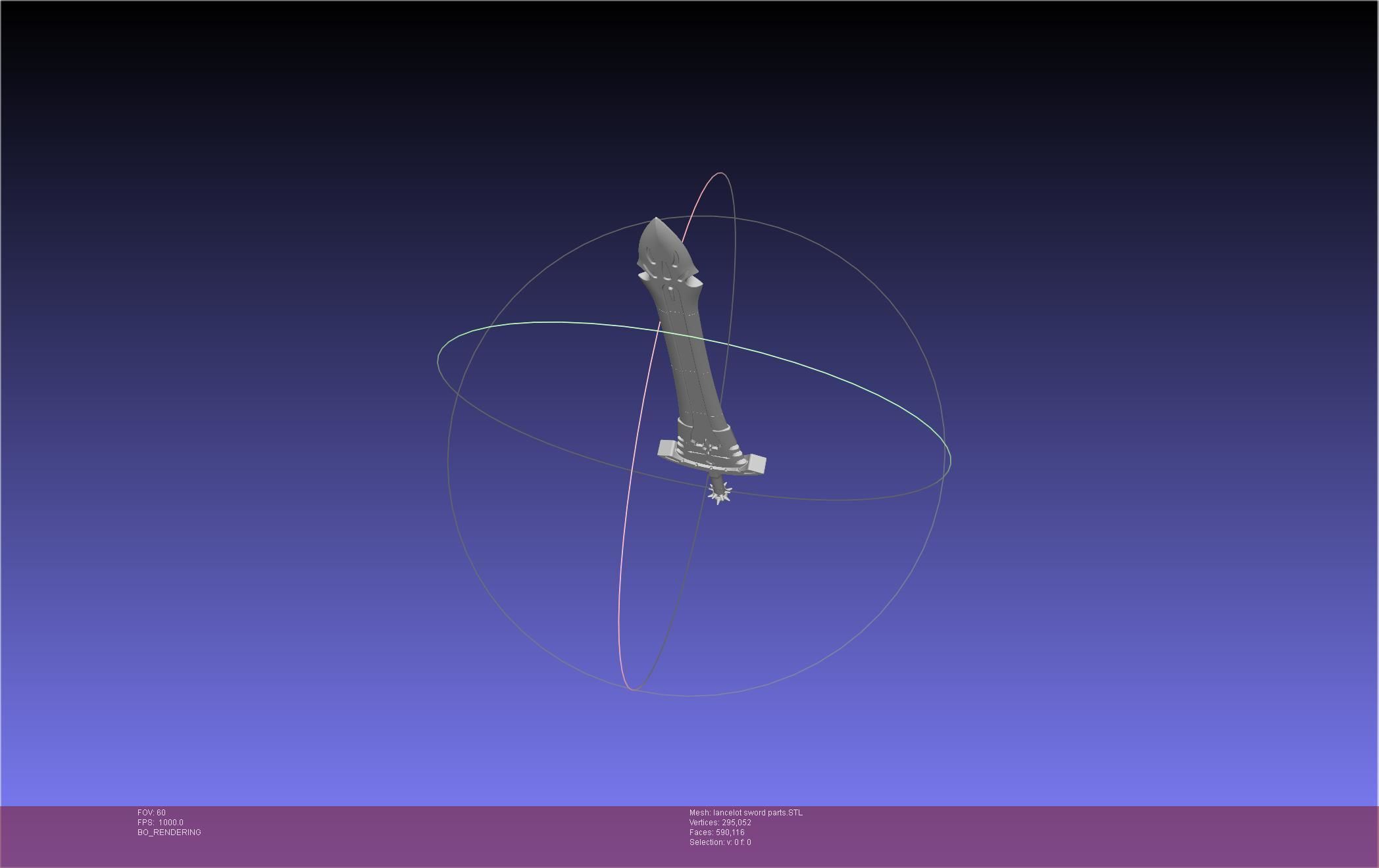 Fate Lancelot Berserker Sword Printable Assembly 3D print model_16