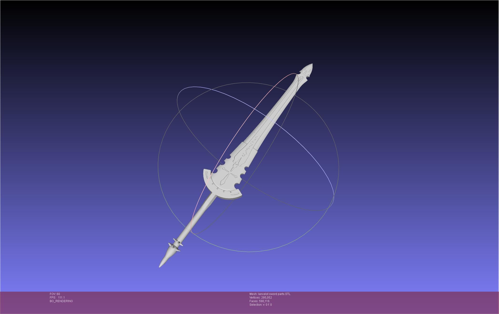 Fate Lancelot Berserker Sword Printable Assembly 3D print model_10