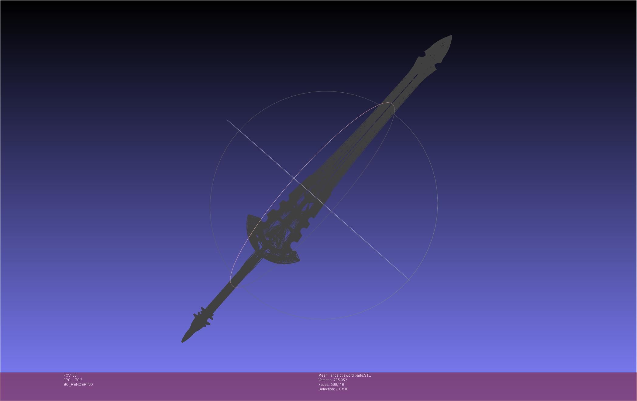 Fate Lancelot Berserker Sword Printable Assembly 3D print model_1