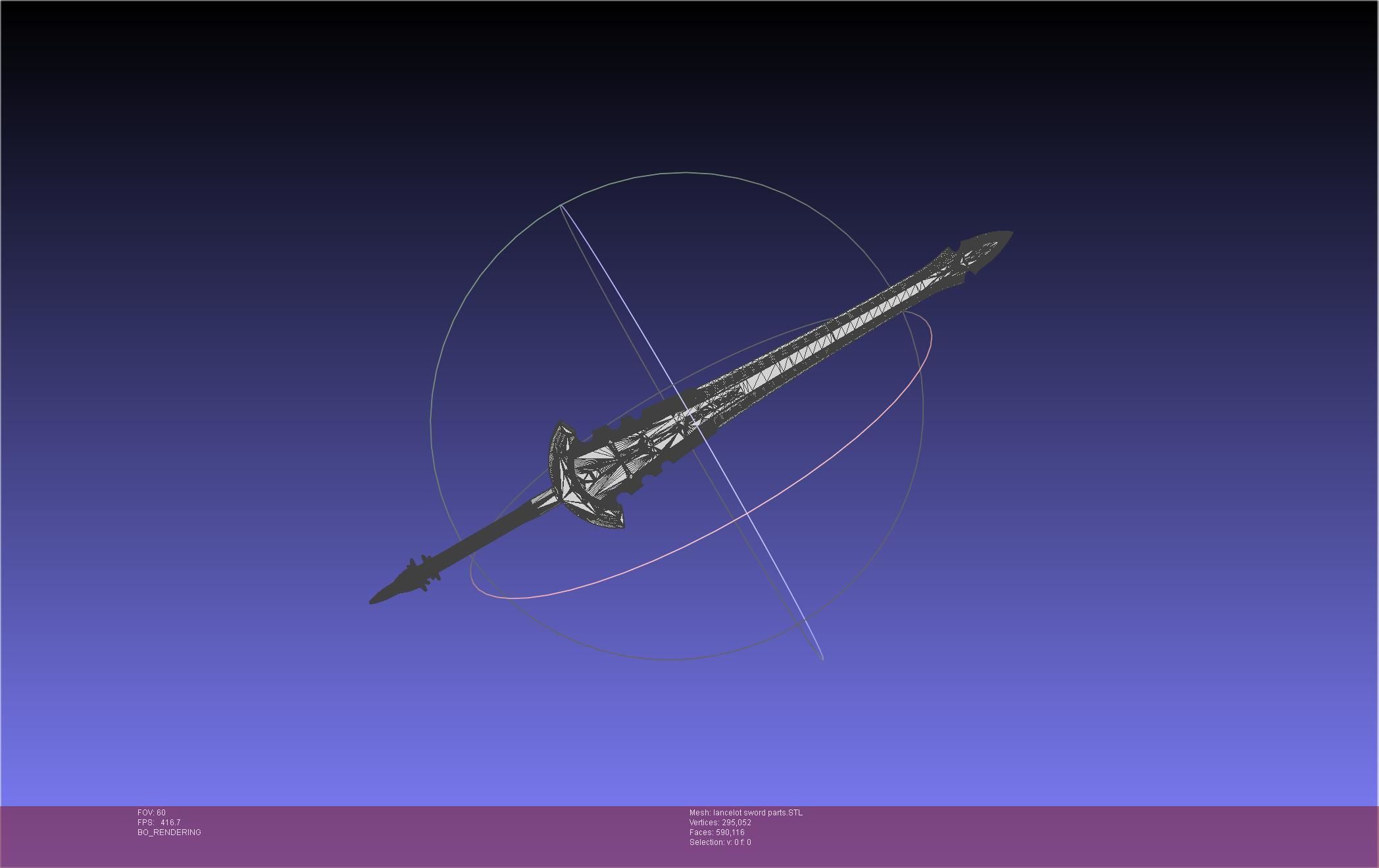 Fate Lancelot Berserker Sword Printable Assembly 3D print model_25