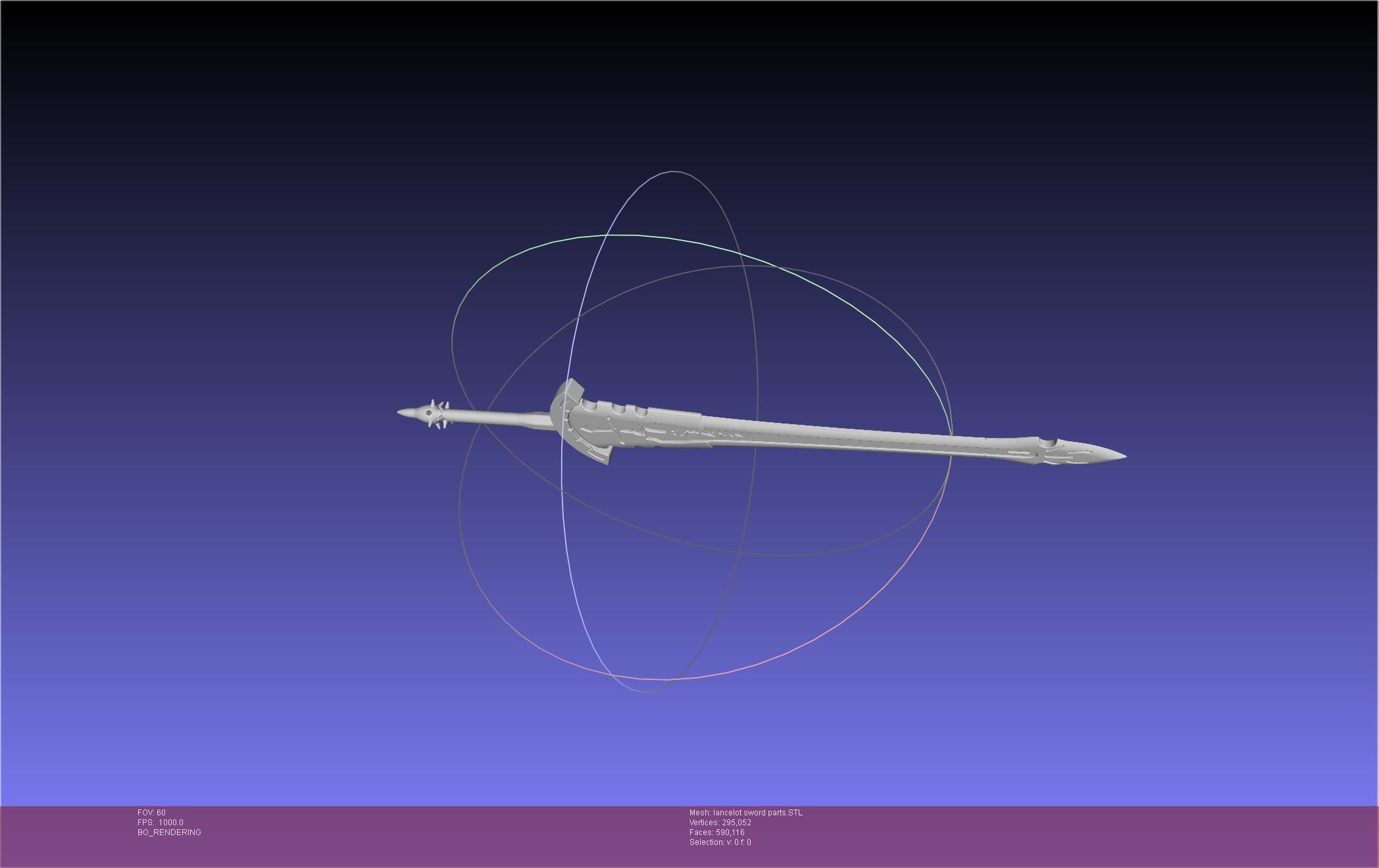 Fate Lancelot Berserker Sword Printable Assembly 3D print model_14