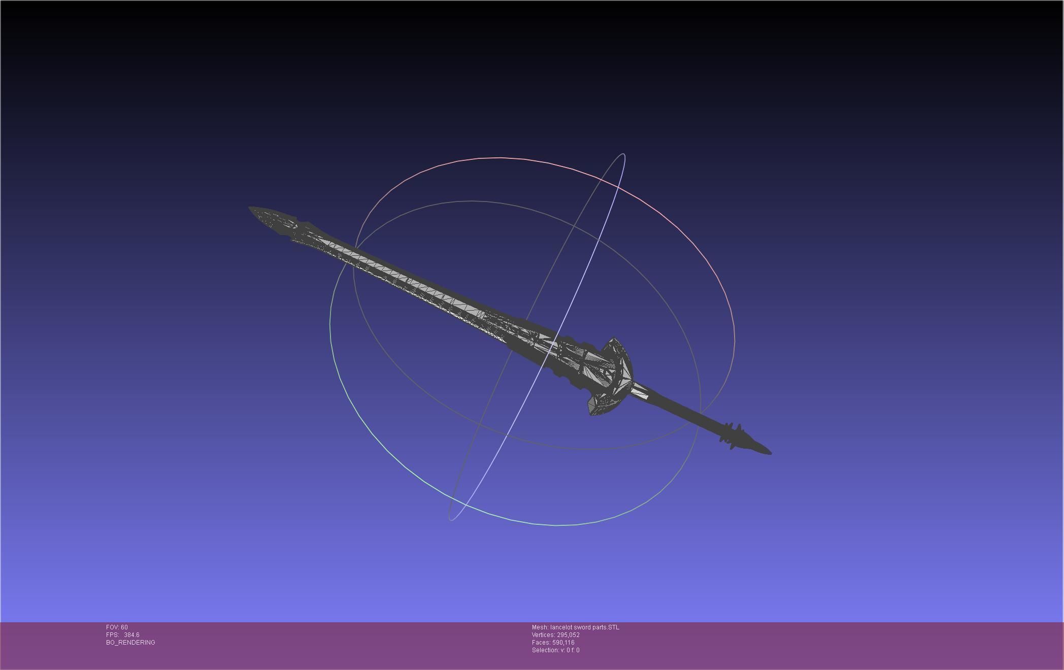 Fate Lancelot Berserker Sword Printable Assembly 3D print model_29