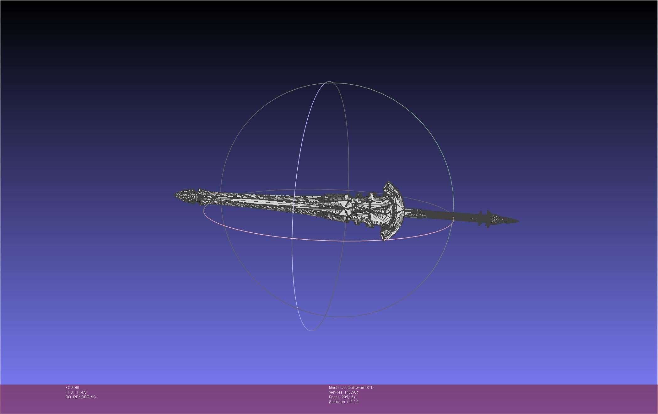 Fate Lancelot Berserker Sword Printable Assembly 3D print model_44