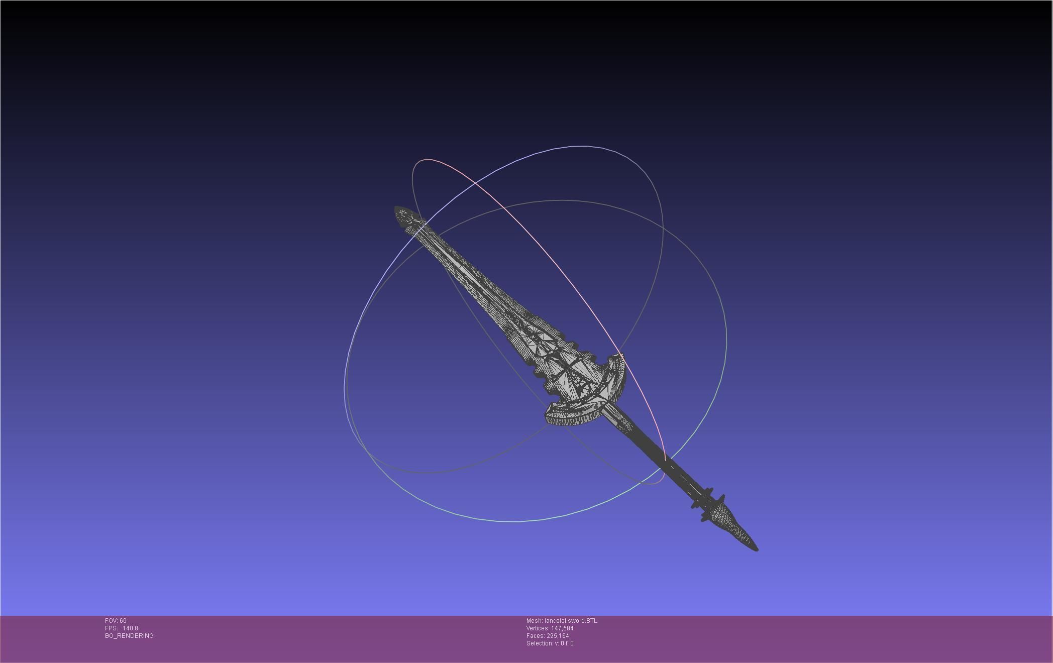 Fate Lancelot Berserker Sword Printable Assembly 3D print model_42