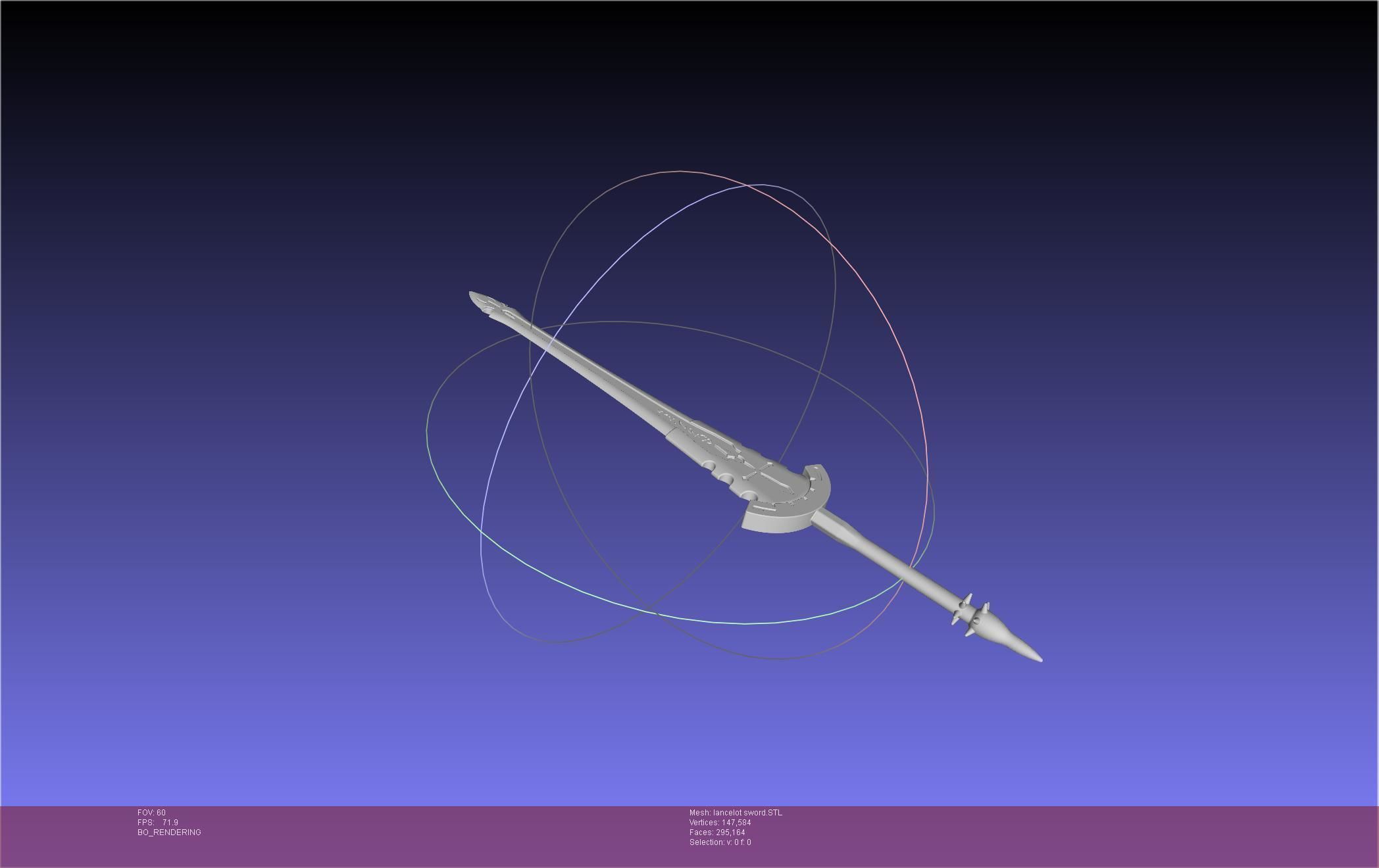 Fate Lancelot Berserker Sword Printable Assembly 3D print model_37