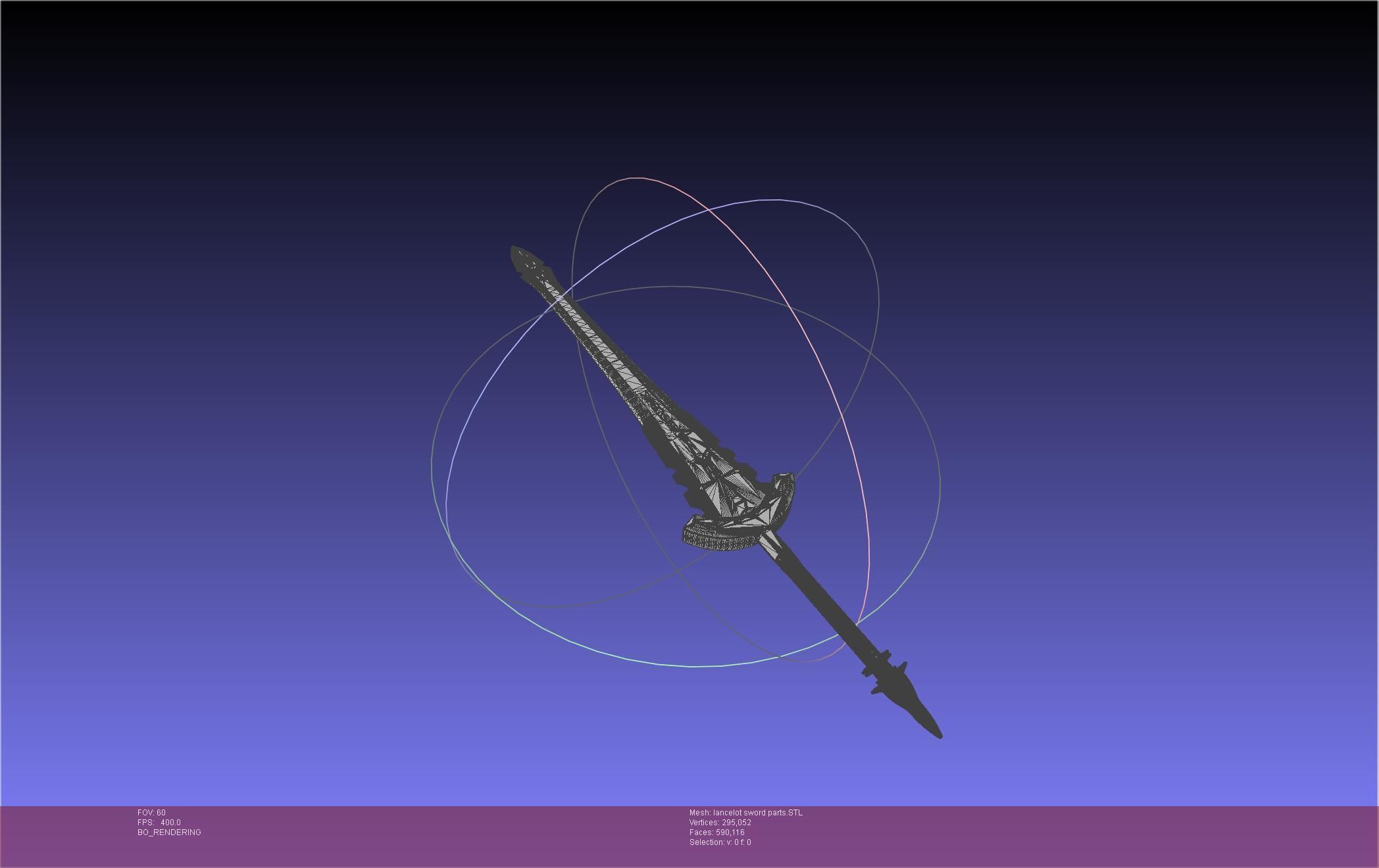 Fate Lancelot Berserker Sword Printable Assembly 3D print model_27