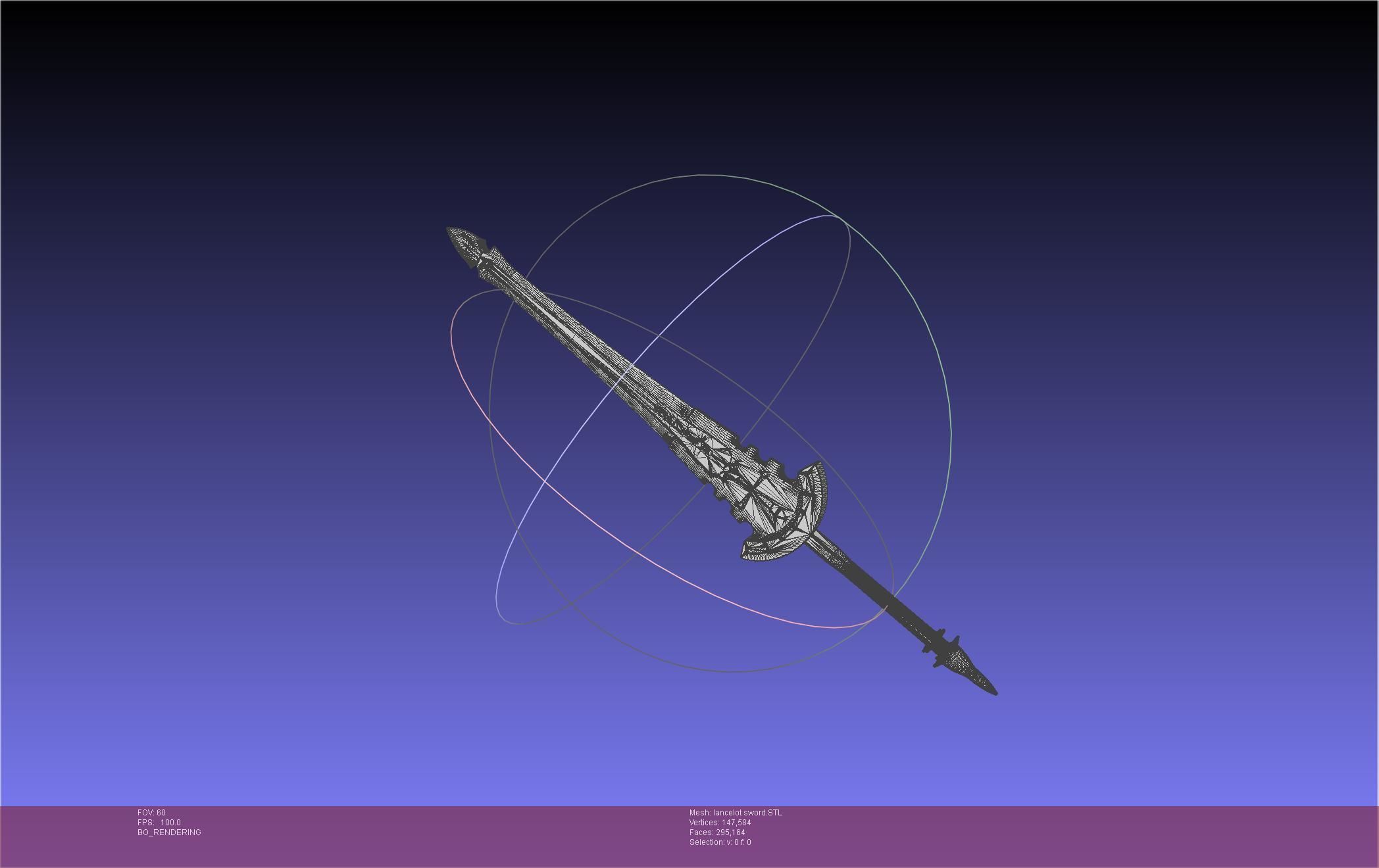 Fate Lancelot Berserker Sword Printable Assembly 3D print model_41