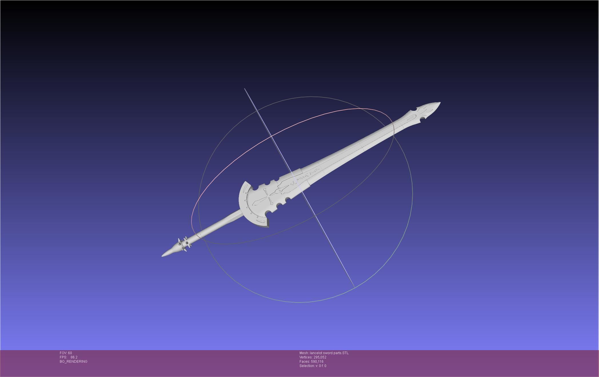Fate Lancelot Berserker Sword Printable Assembly 3D print model_9